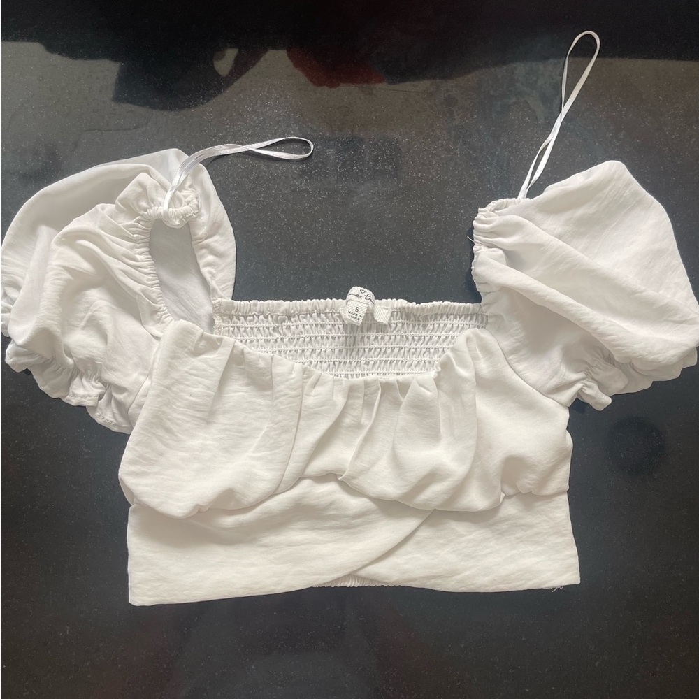 Love Tree White Crop top